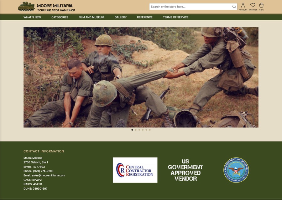 Moore Militaria storefront